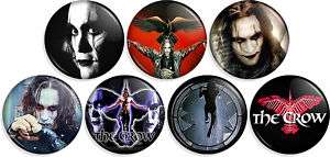 THE CROW Pin Pinback Badge Buttons Brandon Lee  