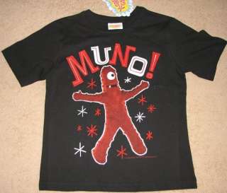 YO GABBA GABBA *Muno* Black Official Tee T Shirt sz 6/7  
