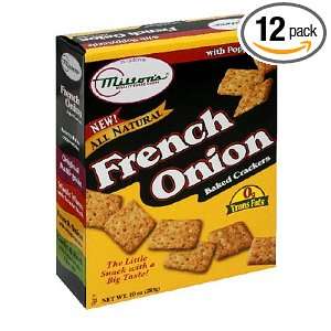 Miltons French Onion Baked Crackers with Poppy Seeds, 10 Ounce Boxes 