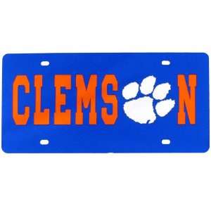    Clemson Tigers Blue Mirror License Plate