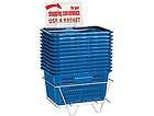 20 Blue Durable Plastic Break Resistant Store Shopping Baskets with 