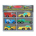   & Doug 6 pc Wooden Construction Vehicle Set Fits Thomas Train Track