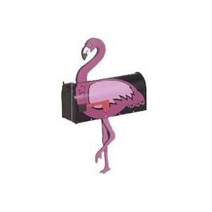    Pink Flamingo Novelty Mailbox (Black Mailbox)