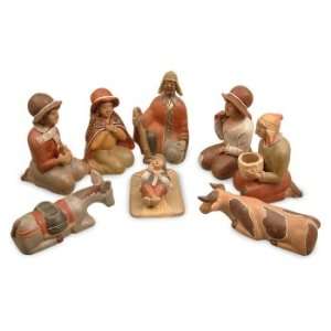  Ceramic nativity scene, Joy of Christs Birth (set of 8 