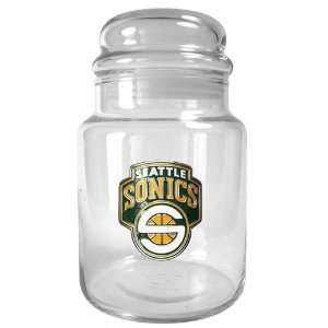  Seattle Sonics NBA 31oz Glass Candy Jar   Primary Logo 