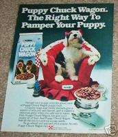 1977 Purina Puppy CHUCK WAGON Dog food Ralston 1 PG AD  