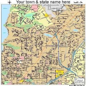 Street & Road Map of Picnic Point North Lynnwood, Washington WA 