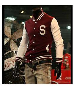 Men S Baseball jacket/jumper Red wine color M/L size  