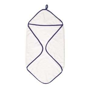   Better Basics Hooded Bath Towel   Navy Trim (Organic Cotton) Baby