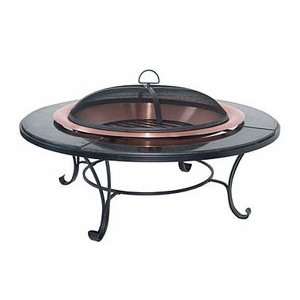  Black Granite Copper Fire Pit Set Patio, Lawn & Garden