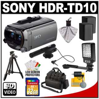 Equipo de la videocámara de Sony Handycam HDR TD10 3D 1080p HD 64GB 