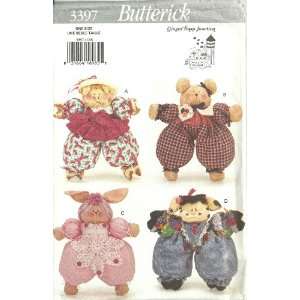 com Spankys Gang (Pig, Bear, Bunny And Cow) Butterick Sewing Pattern 
