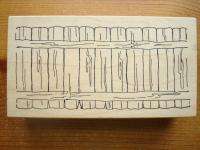 new ART IMPRESSIONS PRIVACY FENCE rubber stamp OUTDOORS  