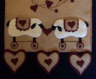 Love For Ewes Wool Penny Rug Candle Mat *PATTERN*  