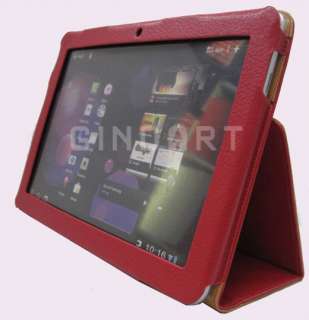   Leather Book Case for Samsung P7510 Galaxy Tab 10.1 RED  