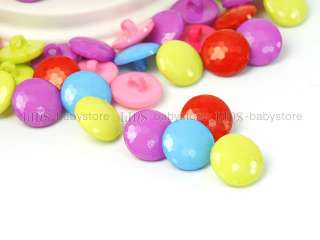 50 Multicolor Circle Plastic Sewing Buttons 15mm BU30  