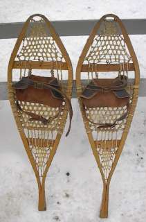 VINTAGE Indian Snowshoes 33x10 Snow Shoes GREAT  