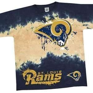  St. Louis Rams Fade Tie Dye T Shirt by Liquid Blue   Size 