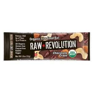 Raw Revolution Organic Live Food Bars, Chocolate Crave, 1.8 Ounce Bars 