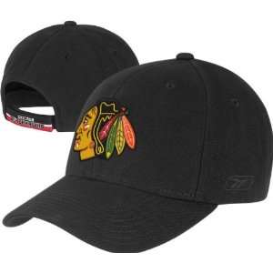  Chicago Blackhawks Black BL Wool Blend Adjustable Hat 