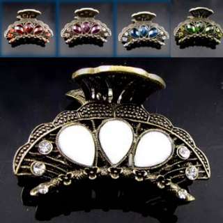 this gorgeous metal hair claw clip with sparkling austrian rhinestones 