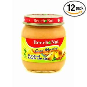 Beech Nut Rice Cereal & Apples, With Cinamon, Stage 2, 4 Ounce Jars 
