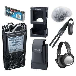  Roland R 26 Portable Recorder COMPLETE AUDIO BUNDLE with Cover 