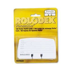  Rolodex 67553   Petite Refill Cards, 2 1/4 x 4, 100 Cards 