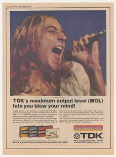 1973 Ian Lloyd of Stories TDK Cassette Tape Photo Ad  