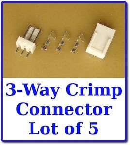 5x 3 Way Latching Pin Header+Crimp Terminal+Housing Kit  