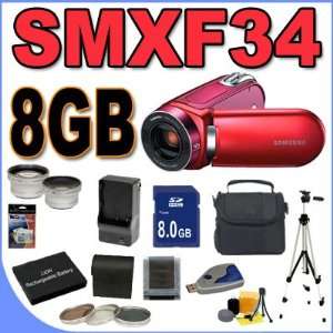  Samsung SMX F34 SD Camcorder w/16GB Memory & 42x Optical Zoom 