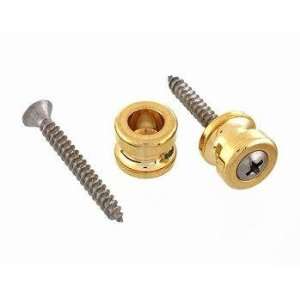    2 Buttons Only for Schaller Strap Locks Gold: Musical Instruments