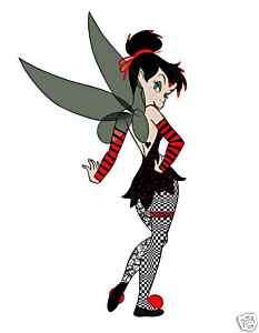 GOTHIC TINKERBELL IRON ON TRANSFER FAIRY no 2 EMO PUNK  