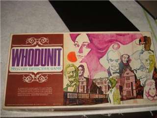 VINTAGE 1972 WHODUNIT MYSTERY DETECTIVE BOARD GAME  