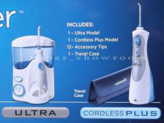 New Waterpik Waterflosser Ultra Water pik Cordless + 12 Accessory Tips 