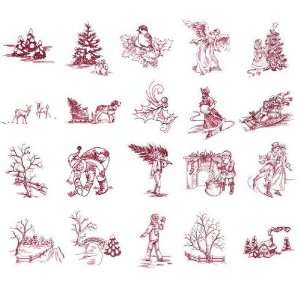   Embroidery Machine Designs CD CHRISTMAS TOILE Arts, Crafts & Sewing