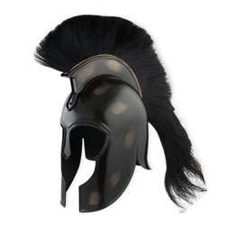 Dark Trojan Greek Warrior Helmet of Achilles  