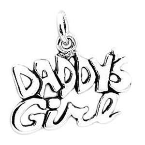  Sterling Silver One Sided Daddys Girl Charm: Jewelry
