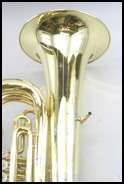   103 Size 4/4 Professional Gold Lacquered BBb Tuba with Case EXC 196474