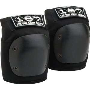    187 Fly Knee Pads Large Black Skate Pads: Sports & Outdoors