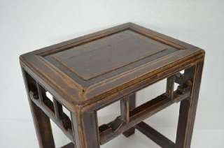 Old Southern China Beech Wood Stool End Table Stand AUG08 13  