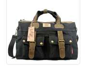 Vintage canvas LAPTOP backpack Travel RUCKSACK military leather army 