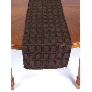  Pack of 2 Brown Organza Table Runners with Modern 