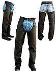 Black Chaps Leather Motorcycle Racer Assless Chaps Mens Clothing S M L 