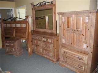 King Size Bedroom Suite 4 pieces Solid White Pine Wood Super Bargain 