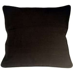  Pillow Decor   Ribbed Cotton Black 18x18 Throw Pillow 