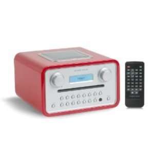    Tangent Cinque FM/CD/Alarm Clock Tabletop Radio (Red) Electronics
