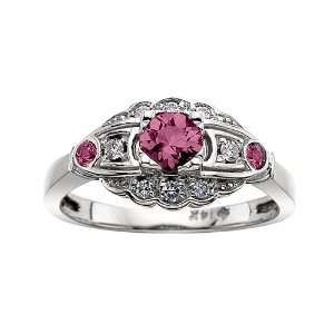  14kt Pink Tourmaline and Diamond Ring Jewelry