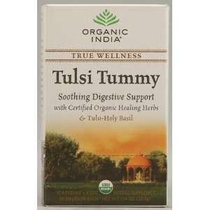 Organic India Tulsi True Wellness Tea Tummy   18 Tea Bags, Pack of 2 