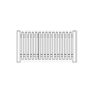  Vinyl Fencing   Traditional Picket   Straight Top   3 